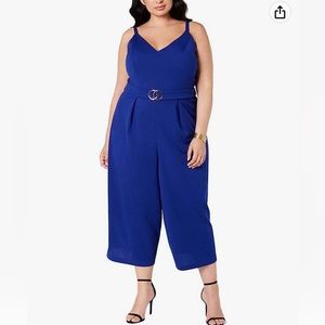 NWT! Emerald Sundae, Women's Jumpsuit, Wide Leg, Royal Blue, Plus Size 1X